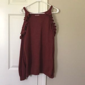 Knit ruffle top